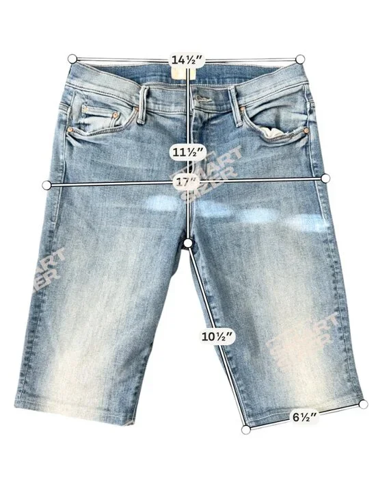 MOTHER Jean Shorts- Undone Hem Weekender in Wild Heart- 28- converted to shorts! - Picture 2 of 12